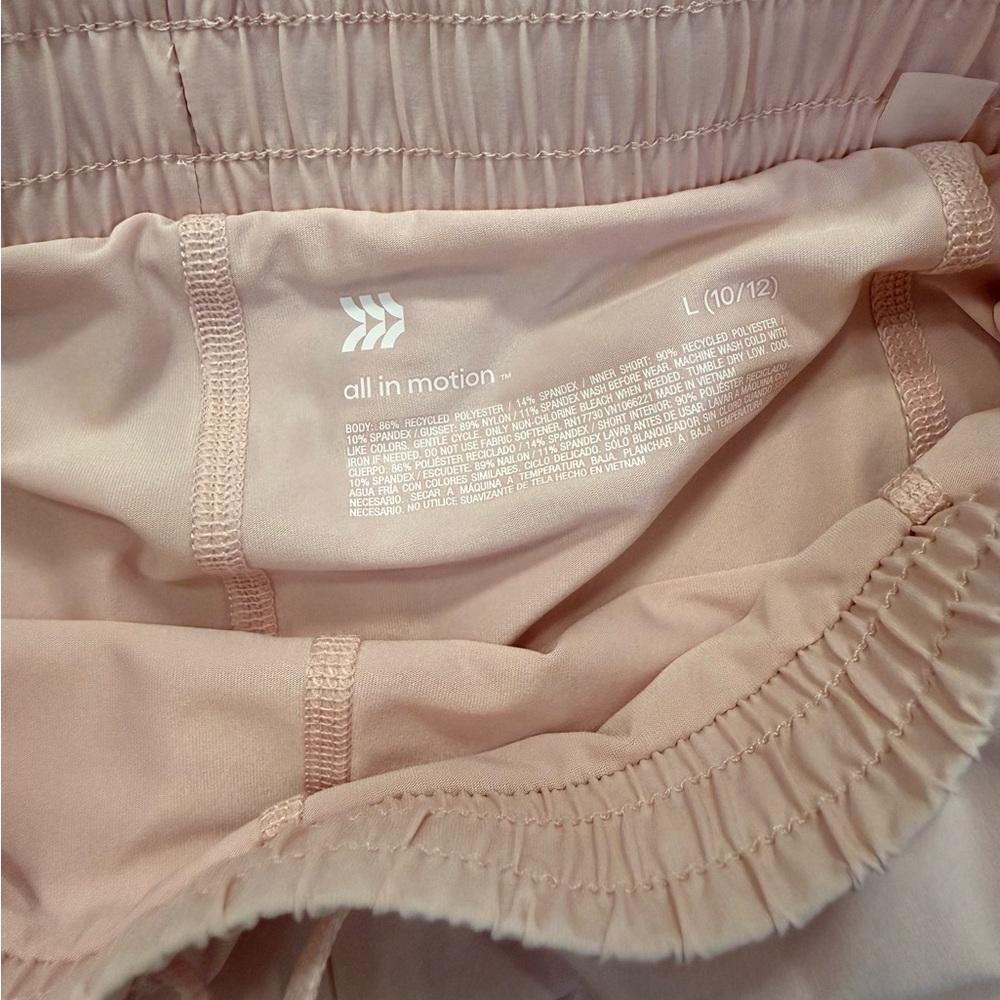 All In Motion Girls Mid-Rise 2 in 1 Flowy Shorts Size Large(10/12)- Set of 2 - Picture 9 of 10